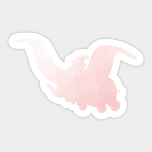 Geometric Dumbo Silhouette Millennial Pink Sticker